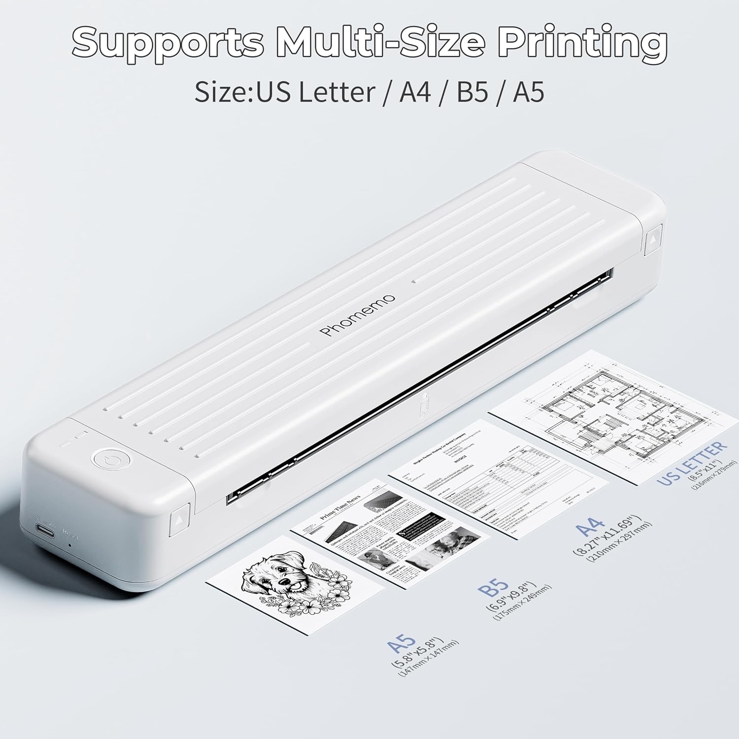 楽天市場】スマホ プリンター A4 モバイルプリンター Phomemo P831