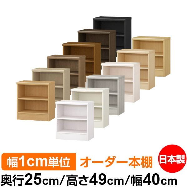 楽天市場】本棚 薄型 大容量 収納 奥行25cm 高さ49cm 幅40cm｜日本製