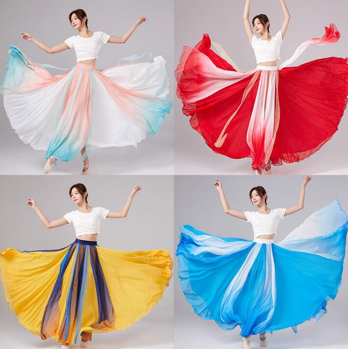 楽天市場】大きい裾 ダンススカート ヒラヒラ 広がるスカート 2色