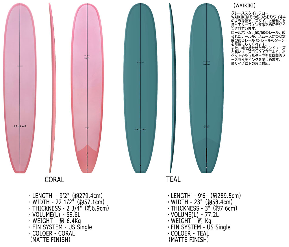 楽天市場】予約商品 2026 THUNDERBOLT KAI SALLAS WAIKIKI 9'2〜9