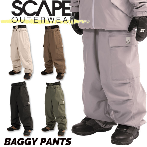 楽天市場】25-26 SCAPE/エスケープ BAGGY pant 着用説明動画 メンズ