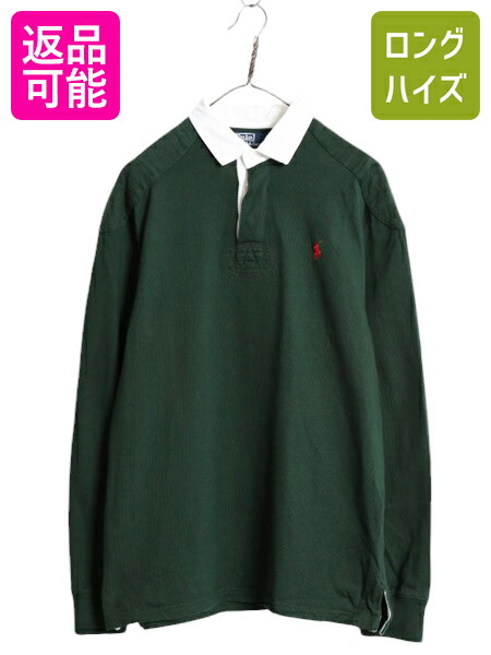 楽天市場】90s ポロ ラルフローレン 長袖 ラガー シャツ メンズ L 90