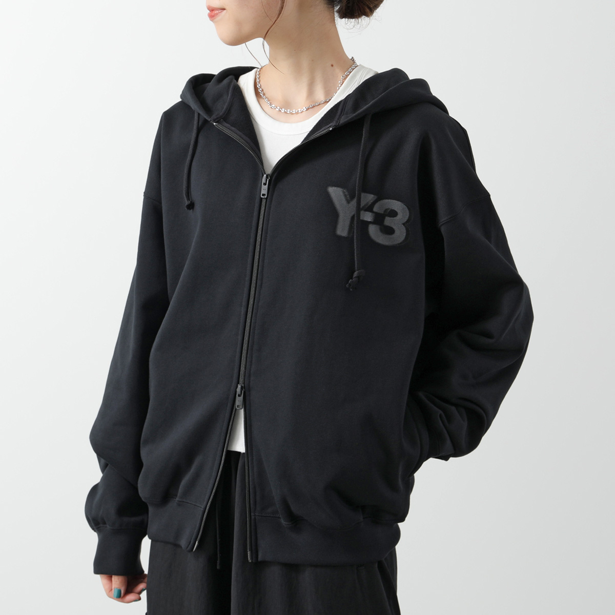 楽天市場】Y-3 ワイスリー パーカー LOGO ZIP HODDIE JE9278