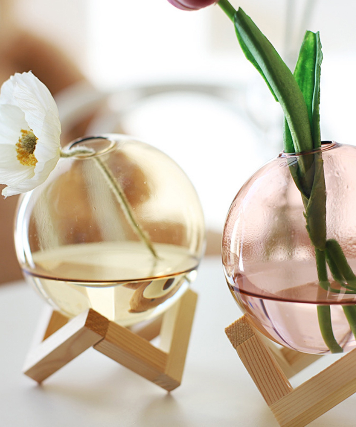 楽天市場】花瓶 フラワーベース ガラス インテリア 韓国ライク 透明