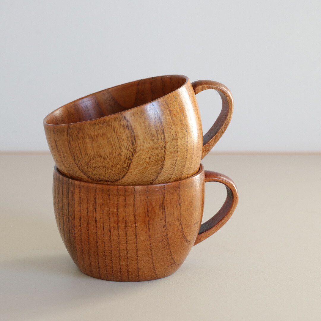 楽天市場】木製 ティーカップ 250ml マグカップ 天然木 漆 ナチュラル
