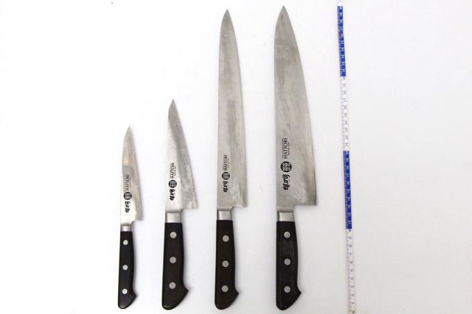 楽天市場】【中古】【並品】堺刀司 服部栄養専門学校 包丁7点セット
