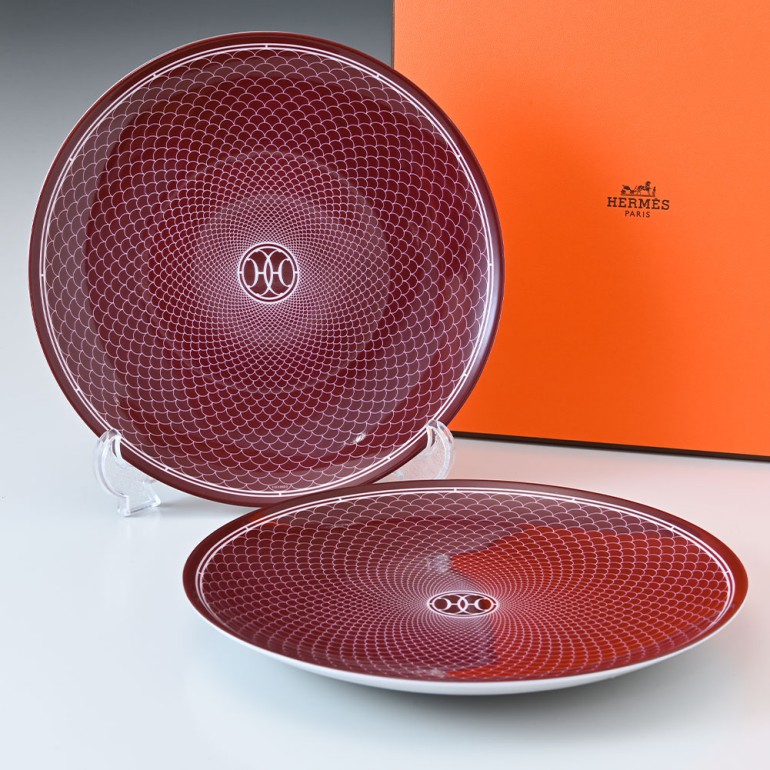 楽天市場】エルメス HERMES プレート ペア Hデコ H DECO ROUGE Hデコ