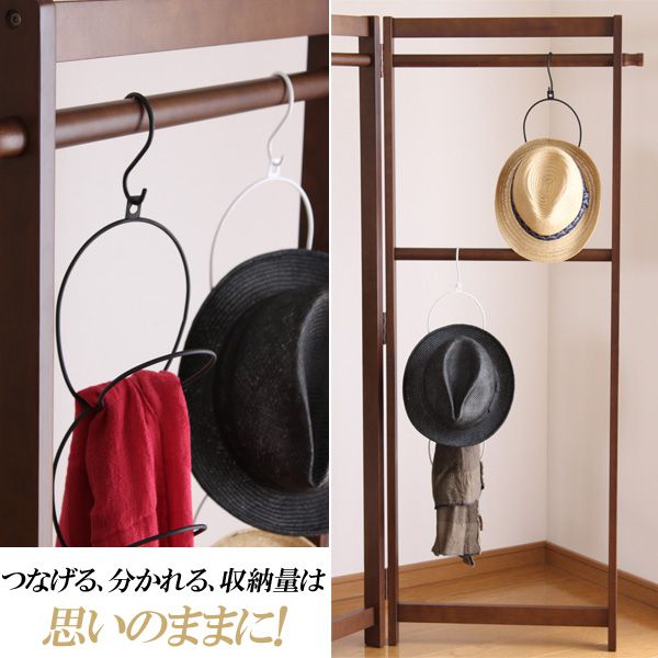 楽天市場】ジョイントハンガー リングス 帽子掛け フック バッグ