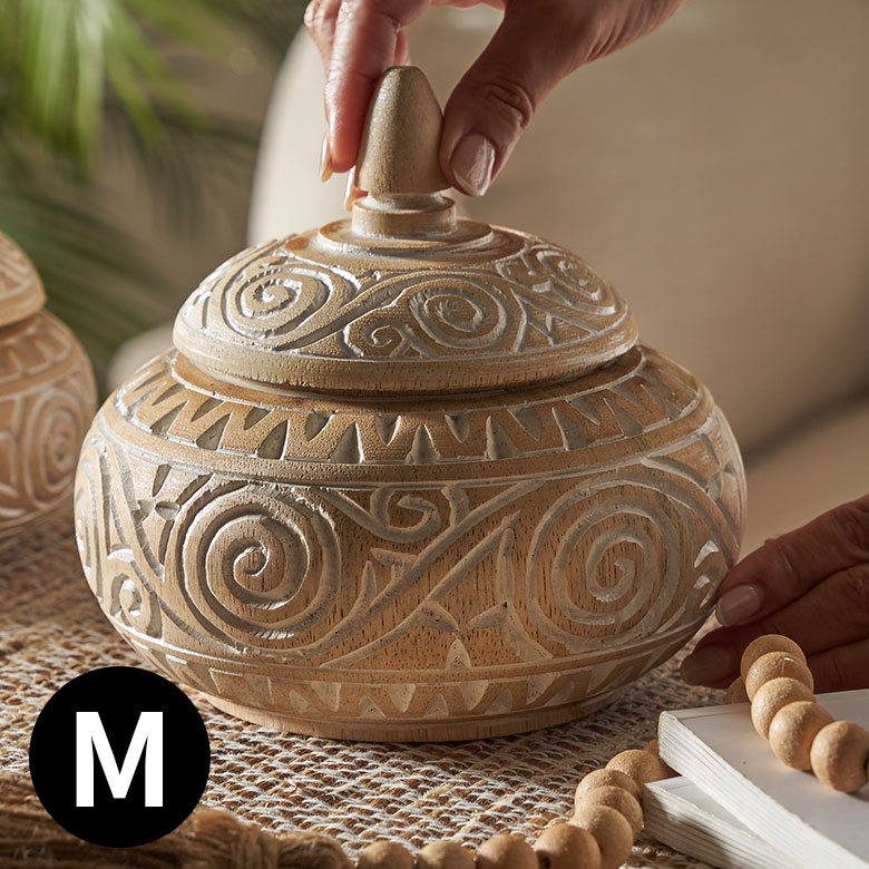 楽天市場】アジアン雑貨 小物入れ ふた付き バリ 木彫り 置物 木製