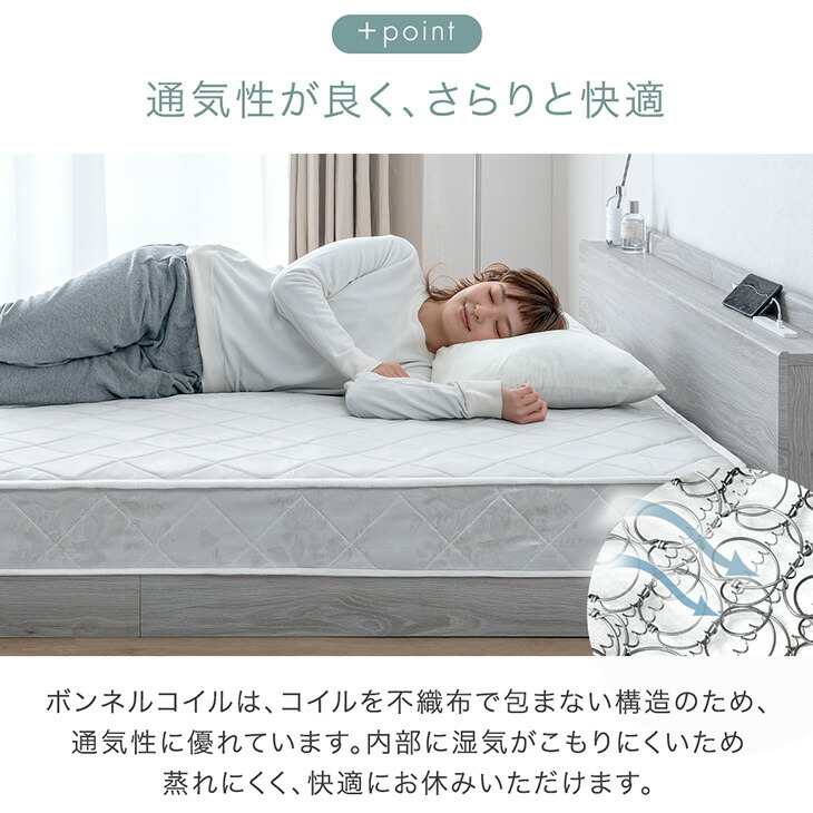 楽天市場】厚み14cm ボンネルコイル マットレス 薄型 シングル