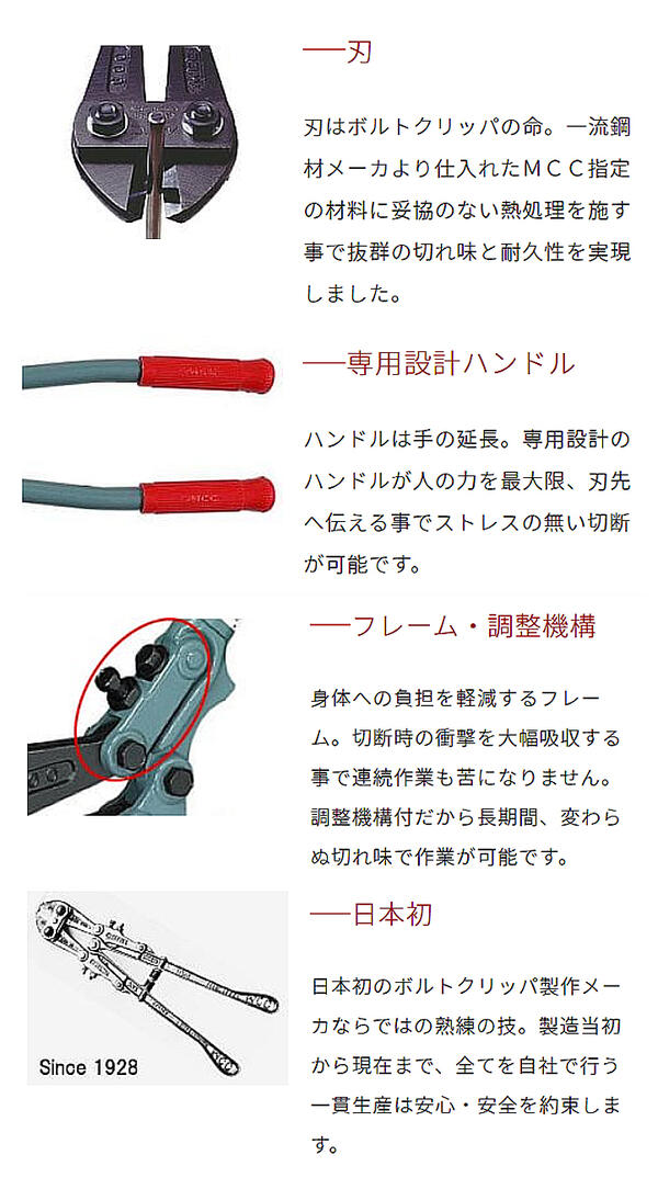楽天市場】MCC ボルトクリッパ用替刃 900mm 両刃仕様 スタンダード刃