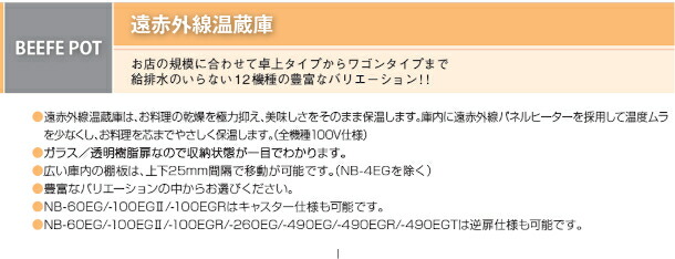 楽天市場】遠赤外線温蔵庫 NB-420EGW アンナカ(ニッセイ) 温蔵庫 遠