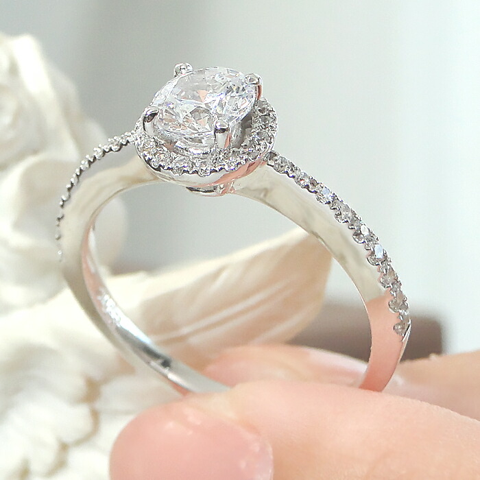 楽天市場】pt950 大粒 0.5ct ダイヤモンド リング【0.74ct】【H-SI