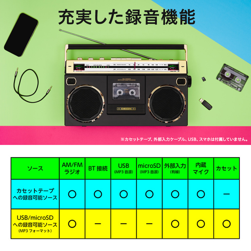 楽天市場】【ポイント10倍】【公式通販】ORION(オリオン) BTラジカセ