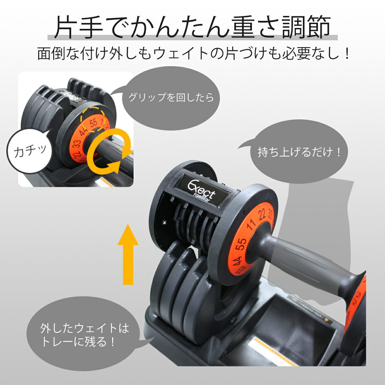 楽天市場】可変式ダンベル 25kg HDB01-003 : Exect Familiar