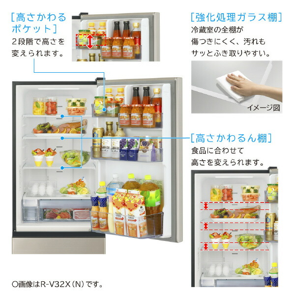 楽天市場】日立 【左開き】315L 3ドア冷蔵庫 グラファイトシルバー