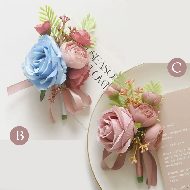 楽天市場】10色から ブートニア 単品と選べるブーケ同時購入で半額