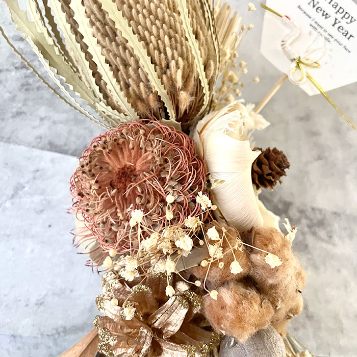 楽天市場】【2025しめ縄 おしゃれ しめ縄飾り ドライフラワー 】モダン