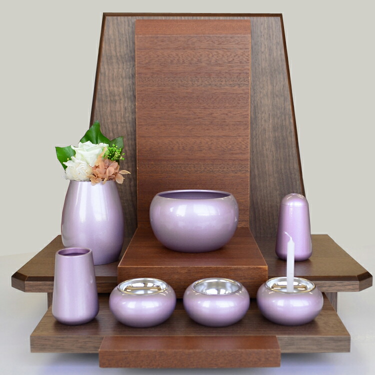 楽天市場】モダン仏具【7点セット】まどろみ「夕がすみ」7点セット花立