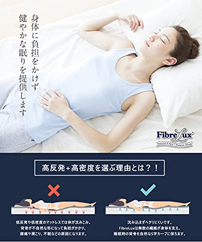 楽天市場】FibreLux マットレス シングル 高反発 三つ折り 3つ折り 厚