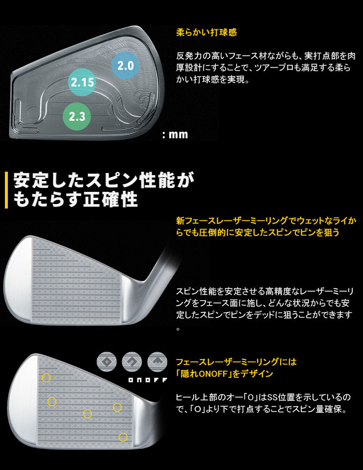 楽天市場】特注カスタムクラブ オノフ 2024 KURO FORGED アイアン 4本