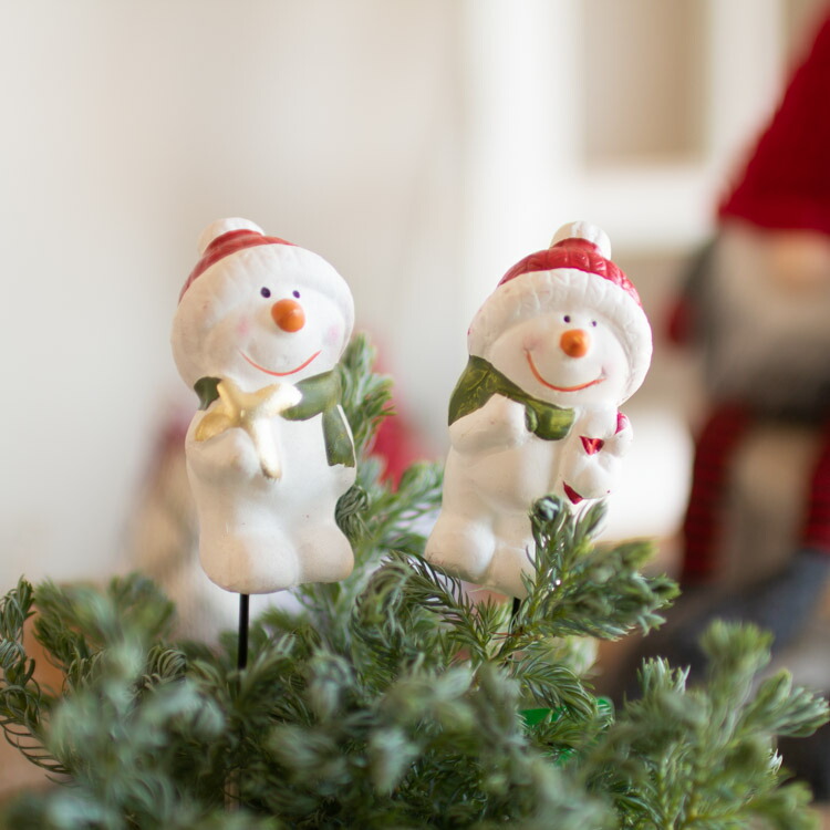 楽天市場】クリスマス 雑貨 [スノーマンピック(1個)]メール便不可
