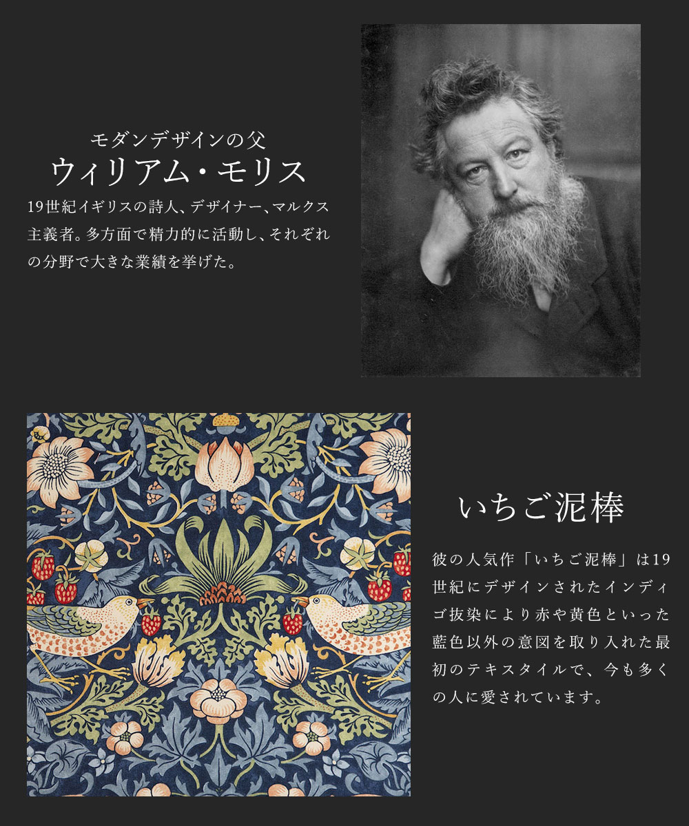 楽天市場】ウィリアムモリス いちご泥棒 クッションカバー 45×45cm