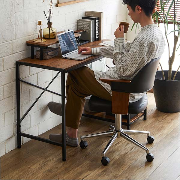 楽天市場】おしゃれな椅子付き ワークデスク 幅110 書斎 デスクチェア