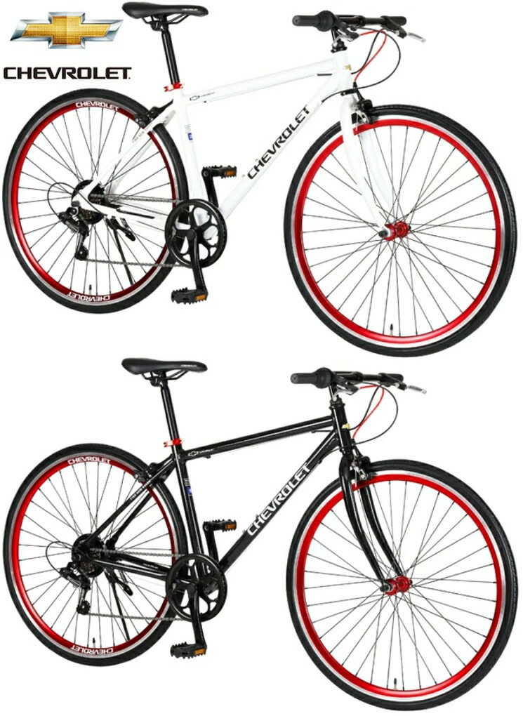 楽天市場】シボレー 700C 約27インチ自転車シマノ製6段変速付きクロス