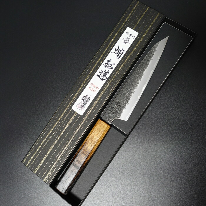 楽天市場】焔 紅蓮 包丁 ペティナイフ 150mm 青二鋼 安来鋼 樫木漆塗り