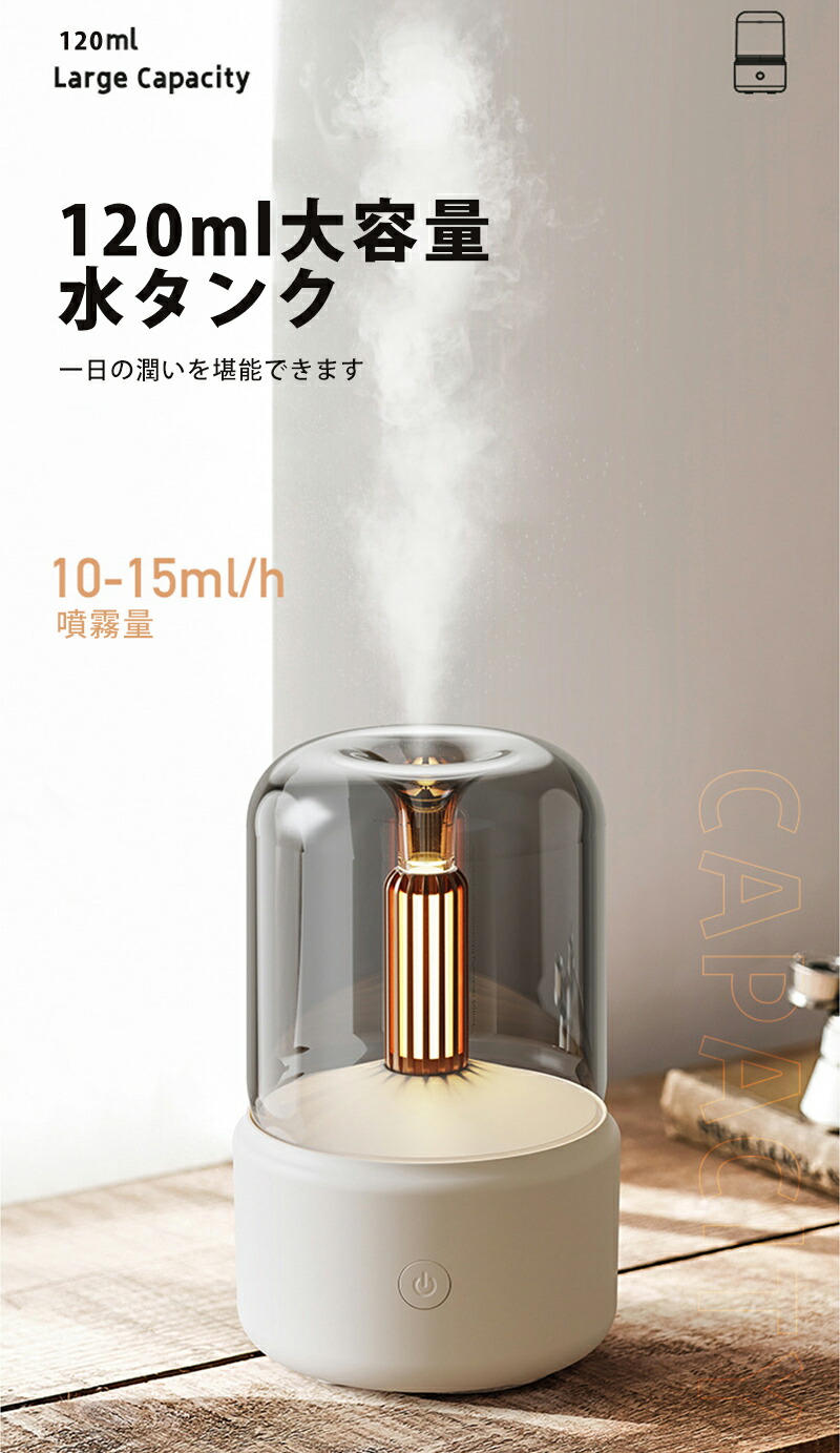 楽天市場】＼1点購入で10％OFF／卓上加湿器 超音波 超微細 ミスト 燭光