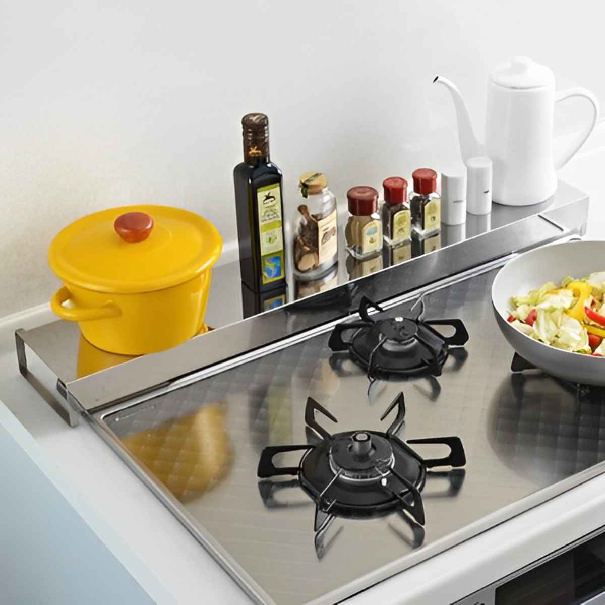 楽天市場】排気口カバー コンロ奥ラック コンロ奥カバー＆ラック 幅