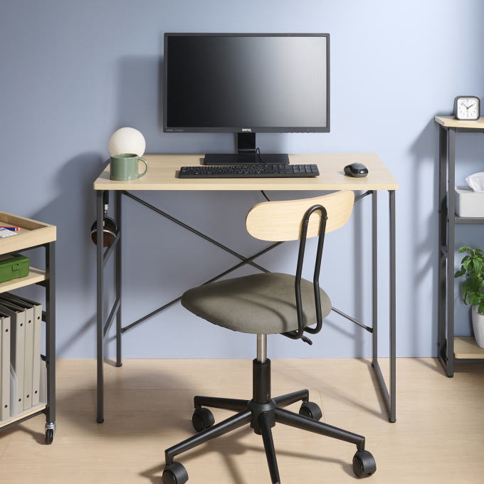 楽天市場】【SALE ポイント5倍】デスク 幅90cm パソコンデスク 机