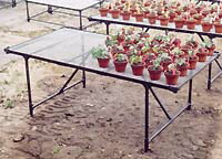 楽天市場】受注生産品 栽培棚 大 軽量 パイプテーブル (天面:金網