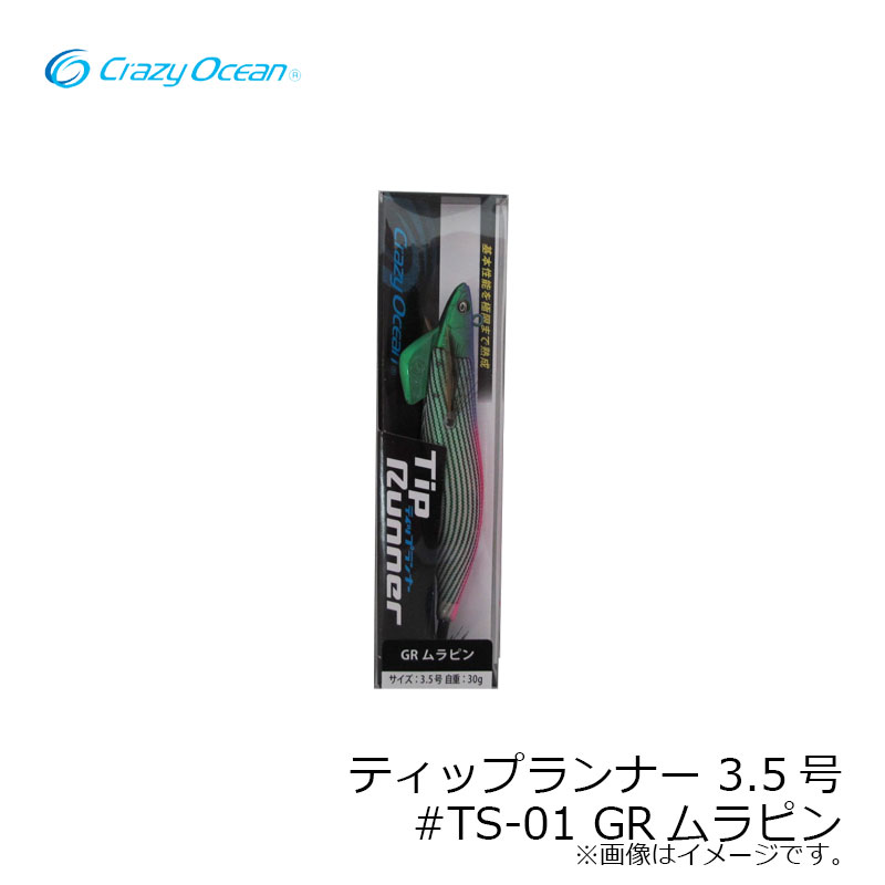 楽天市場】クレイジーオーシャン ティップランナー 3.5号 #TS-01 GR