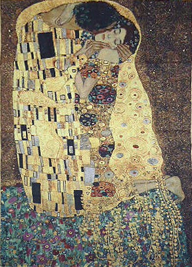 楽天市場】クリムト画「接吻」美しいファインタペストリー ジャカード
