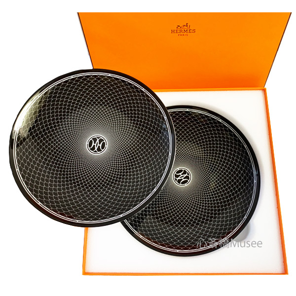 楽天市場】エルメス Hデコ デザートプレート 21cm 黒 セット : 心斎橋