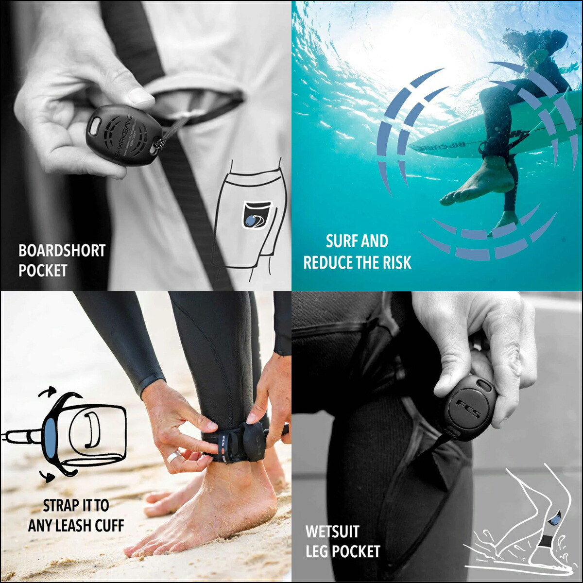 楽天市場】26 FCS サメよけ POD X SHARKBANZ サメ抑止剤 鮫よけ サメ