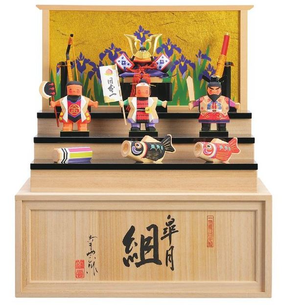 楽天市場】送料無料 南雲作 五月人形 伊予一刀彫り 【新生 皐月組（小