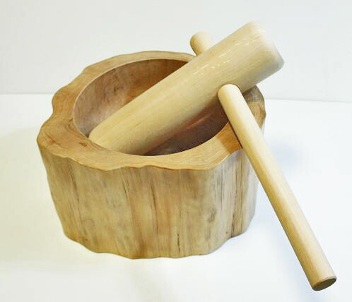 楽天市場】ミニ臼・杵 一升用 餅つき道具2点セット【送料無料