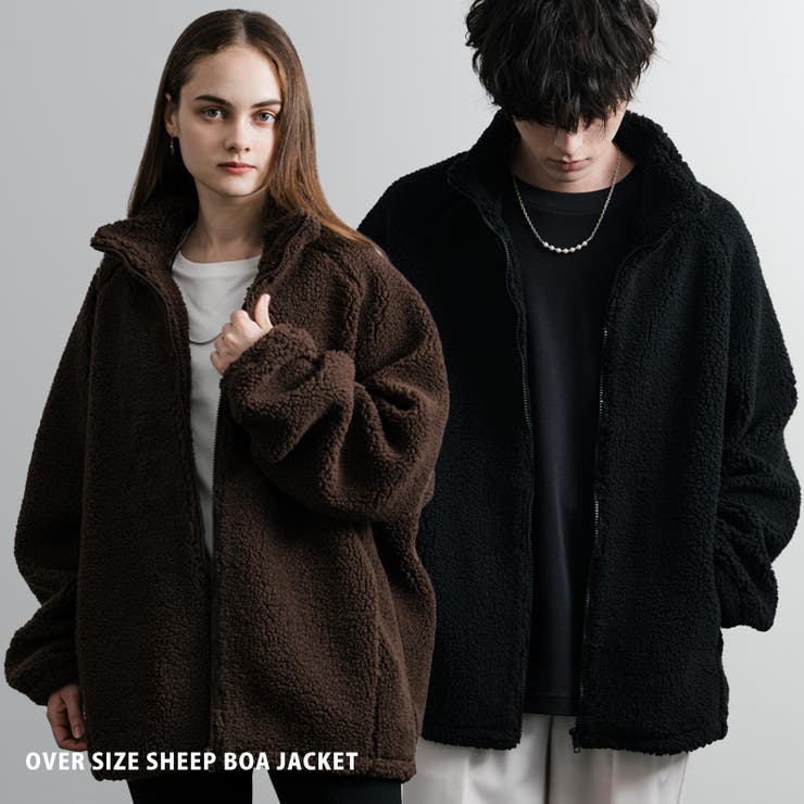 楽天市場】Rocky Monroe ボアフリースジャケット オーバーサイズ