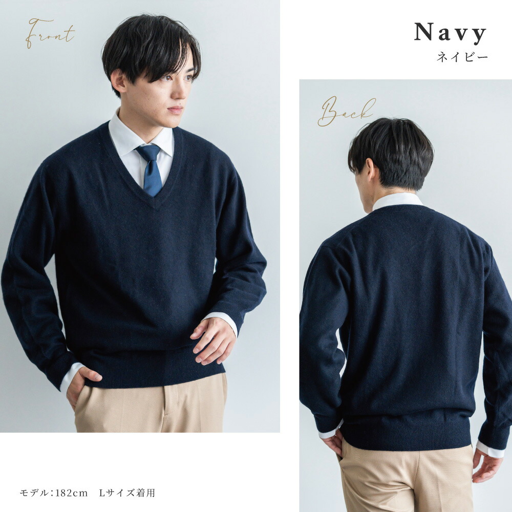 楽天市場】カシミヤ 100％ セーター メンズ Vネック M L LL 3L