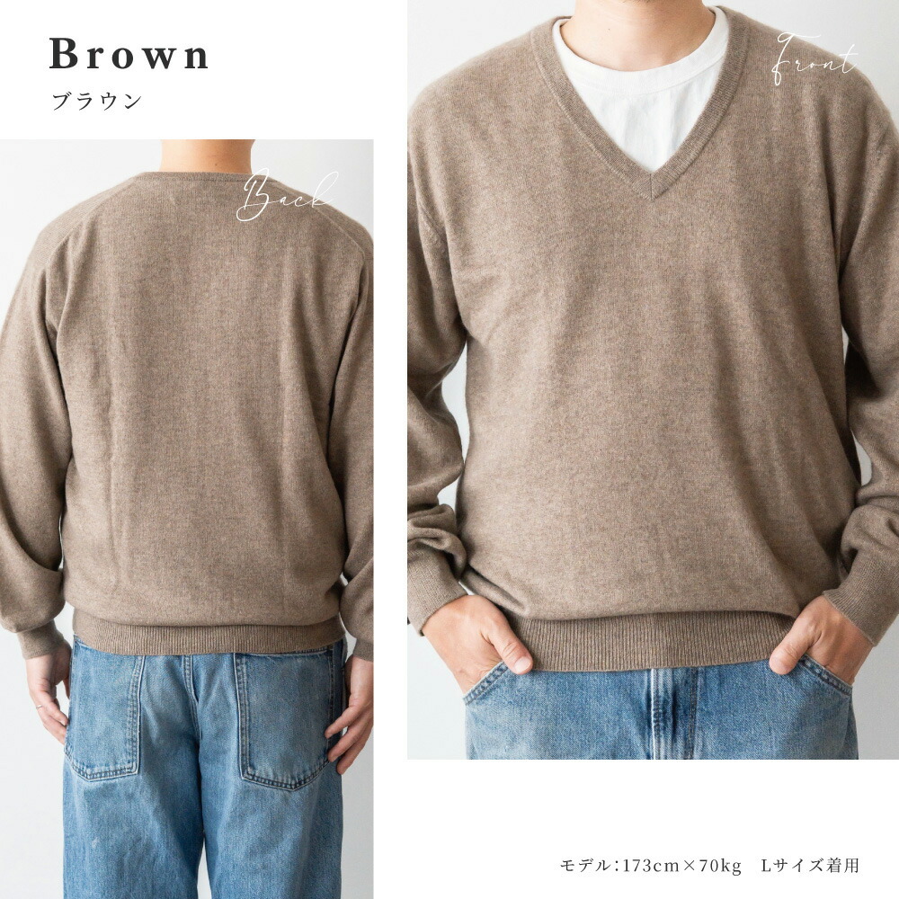 楽天市場】カシミヤ 100％ セーター メンズ Vネック M L LL 3L