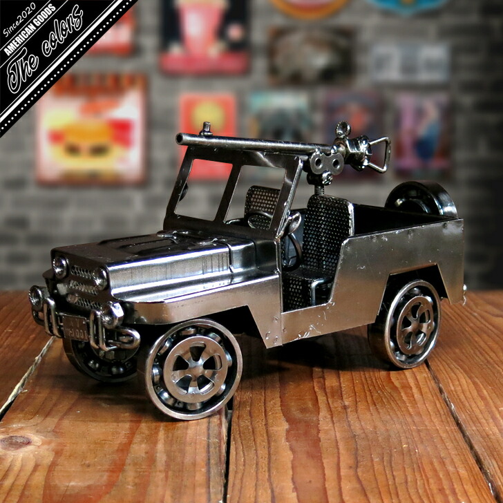 楽天市場】アメリカン雑貨 アイアンオブジェ インテリア 置物 ジープ