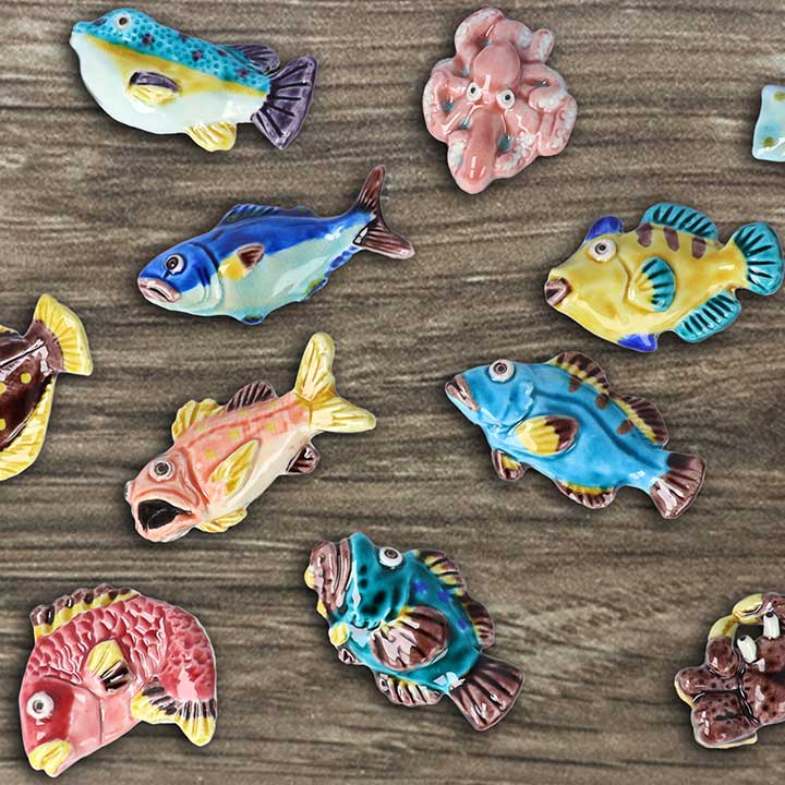 楽天市場】九谷焼 全12種類から選べる さかなの箸置（大）/文吉窯＜和