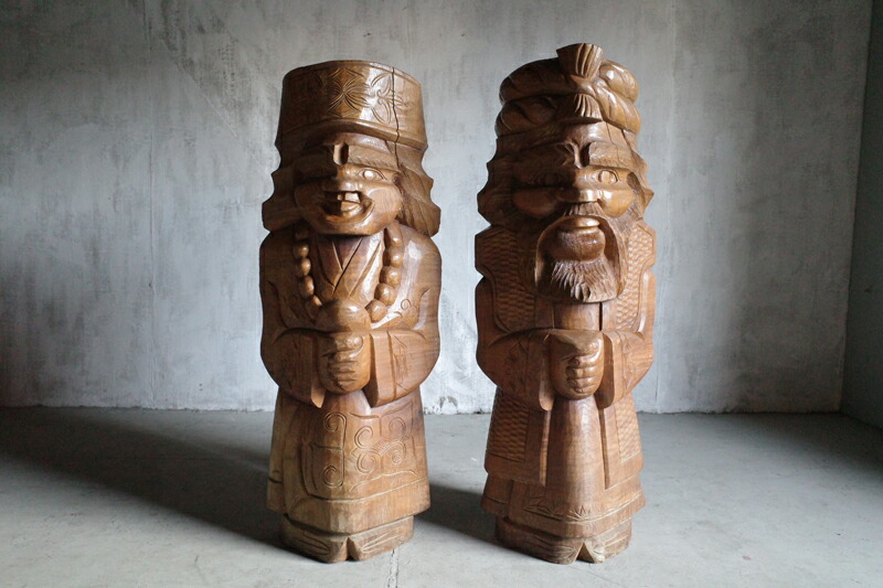 楽天市場】アイヌ民族 ニポポ 木像 2体セット 作 村端 男女