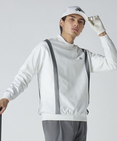 メンズ ワイド ハイネック ポロシャツー吸水速乾 UVー