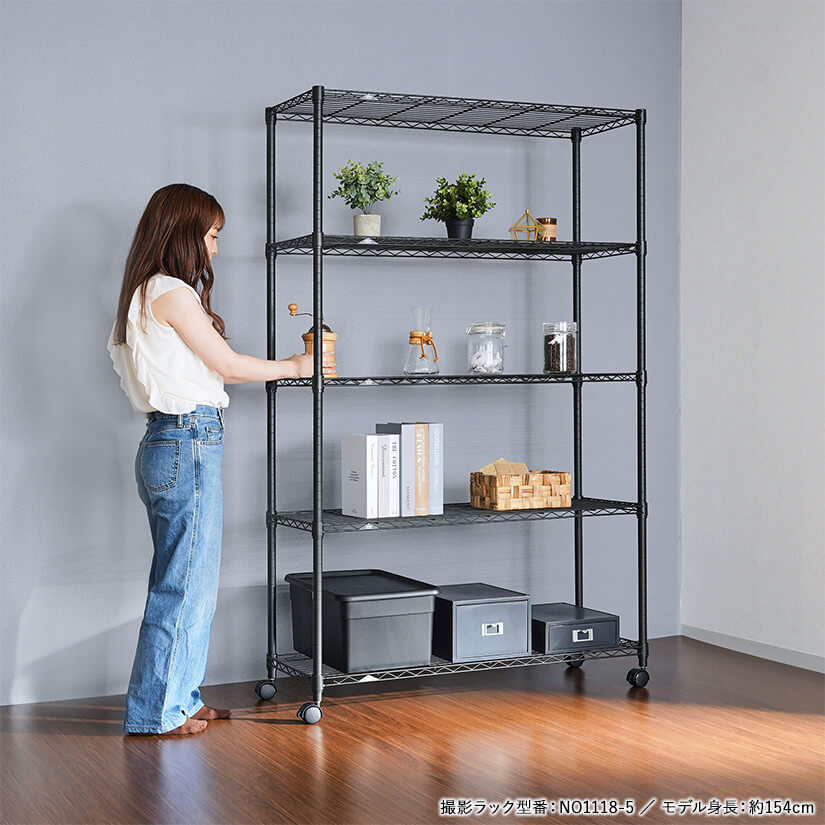 5段80WメタルラックWH色 楽天市場】スチールラック 幅80 収納ラック 5