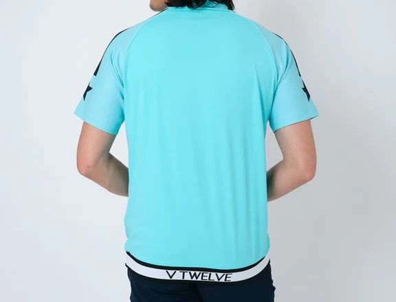 V12 - 【ポイント10倍】RIB SLEEVE STAR MOCK | モックネックシャツ