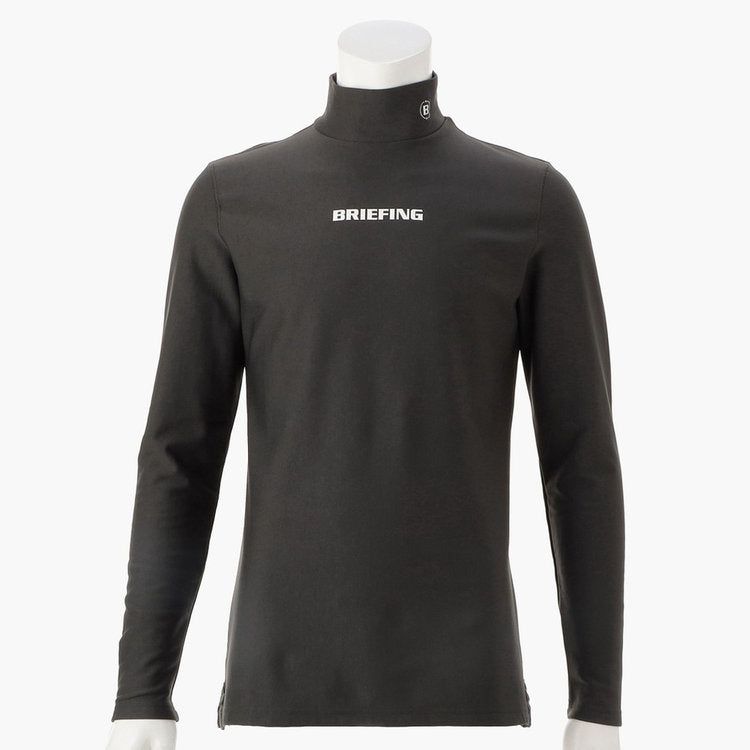 BRIEFING GOLF - MENS WARM LS HIGH NECK | モックネック | チャコール